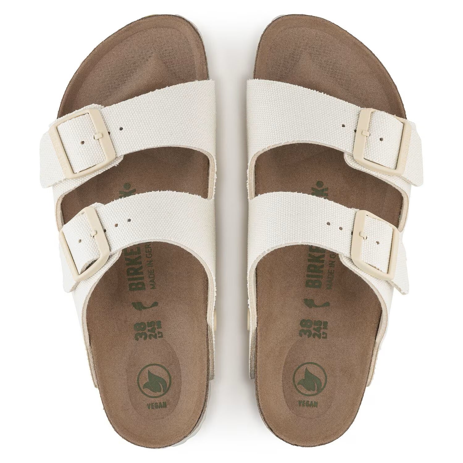 Birkenstock Arizona Vegan Textile Narrow Eggshell