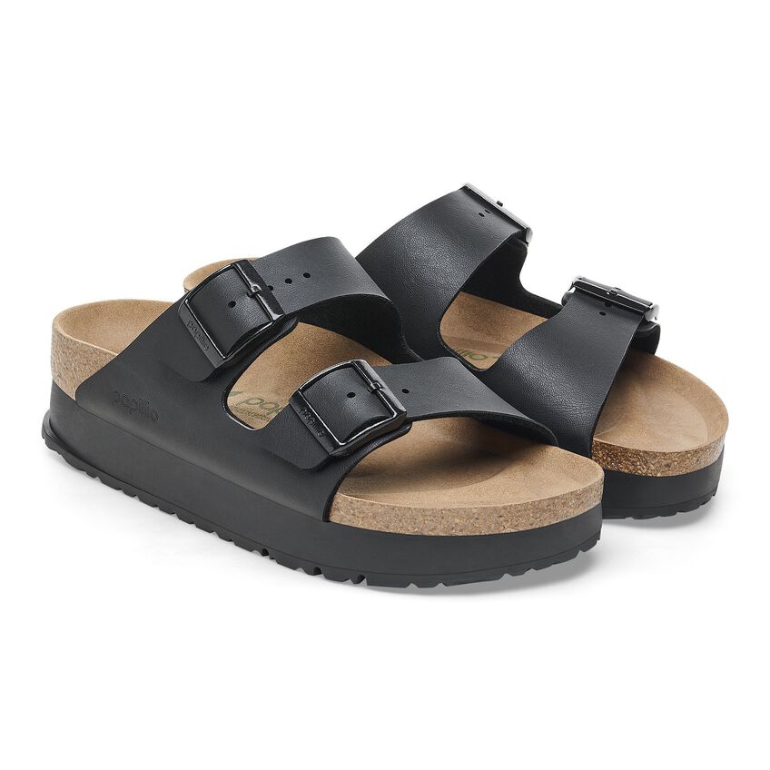 Birkenstock Womens Arizona PAP Flex Platform Black