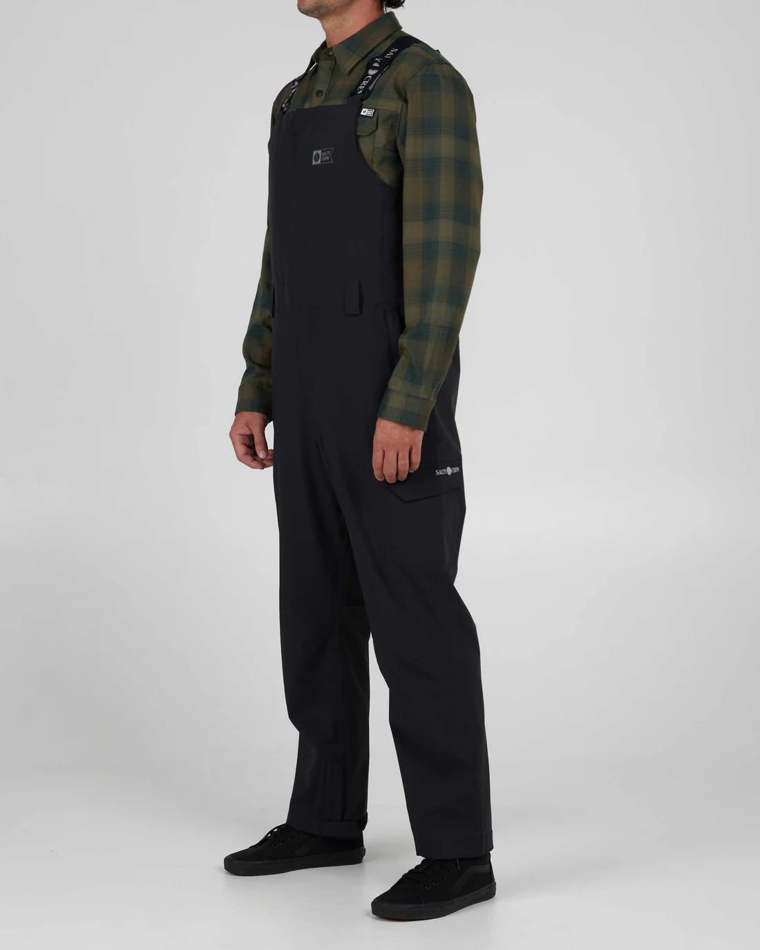 Salty Crew Mens Long Range Bib Black