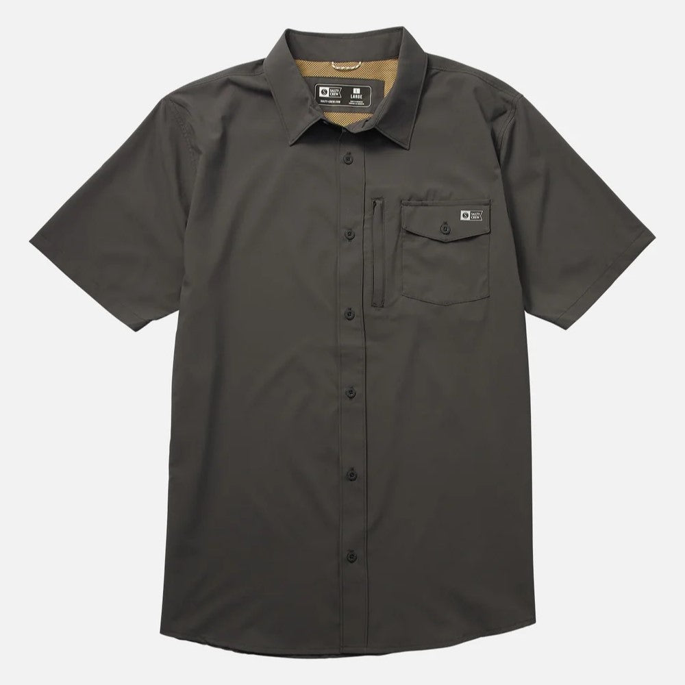 Salty Crew Offshore Ss Tech Woven Shirt Charcoal