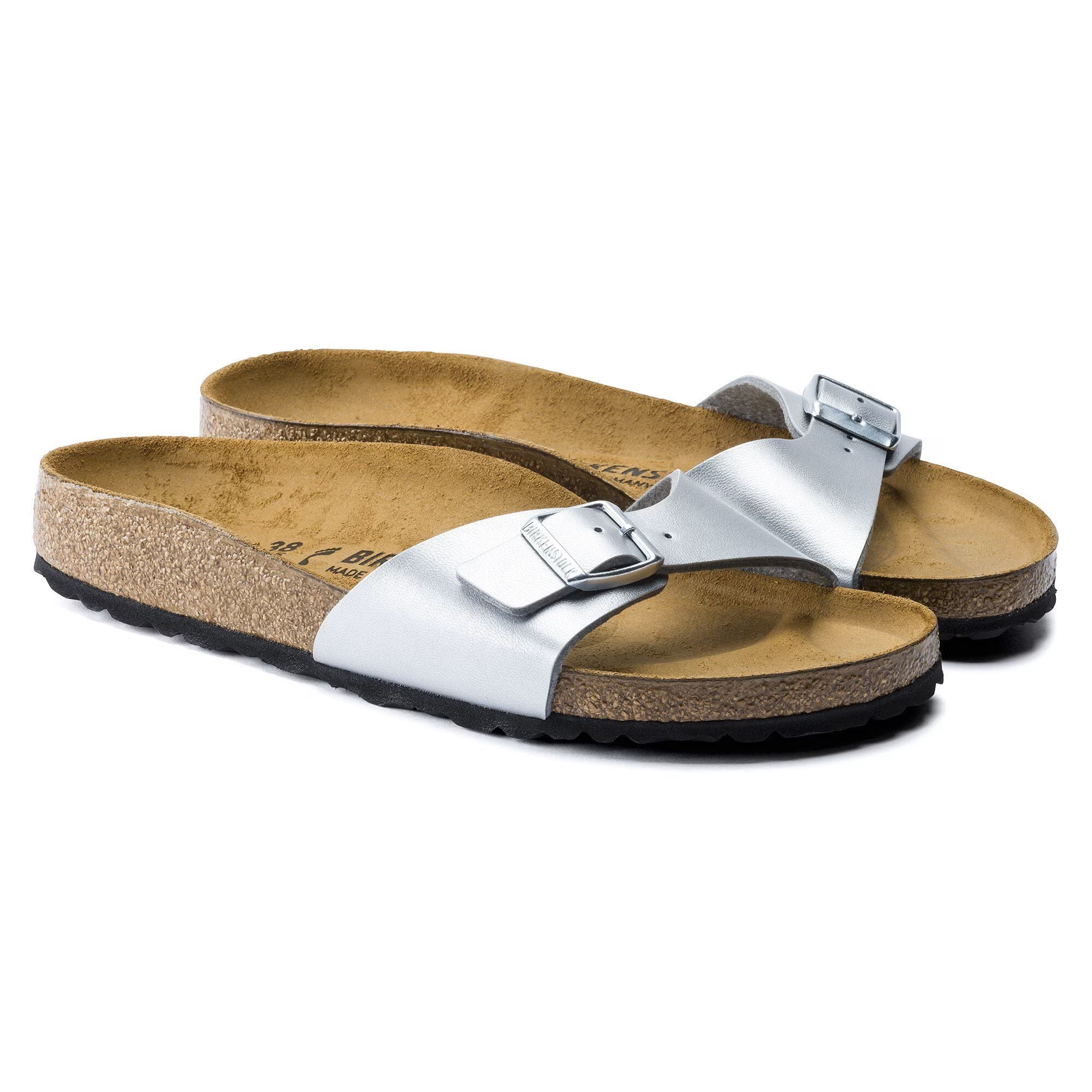 Birkenstock Madrid Birko-Flor Narrow Silver