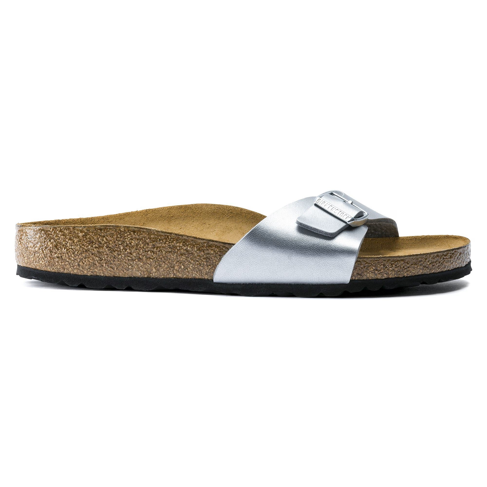 Birkenstock Madrid Birko-Flor Narrow Silver