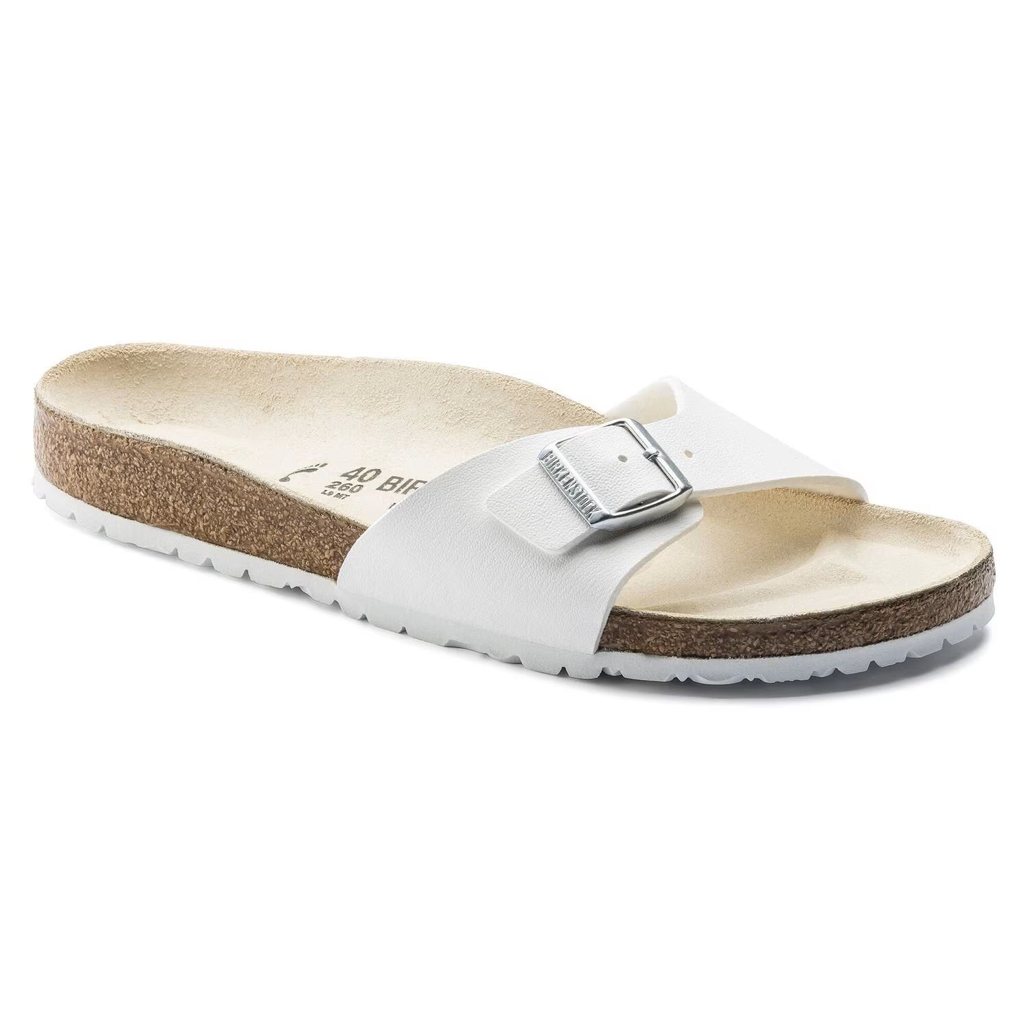 Birkenstock Unisex Madrid Birko-Flor Narrow White