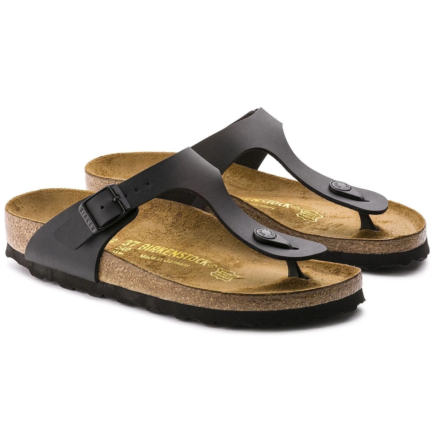 Birkenstock Unisex Gizeh Birko-Flor Narrow Black