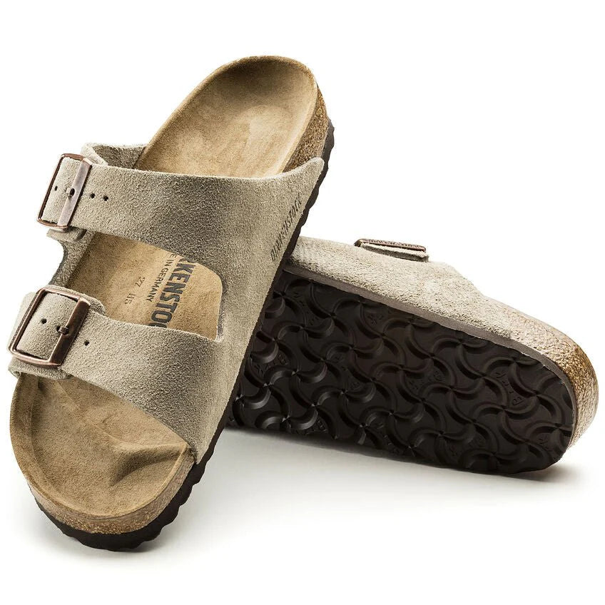 Birkenstock Arizona Suede Leather Narrow Taupe