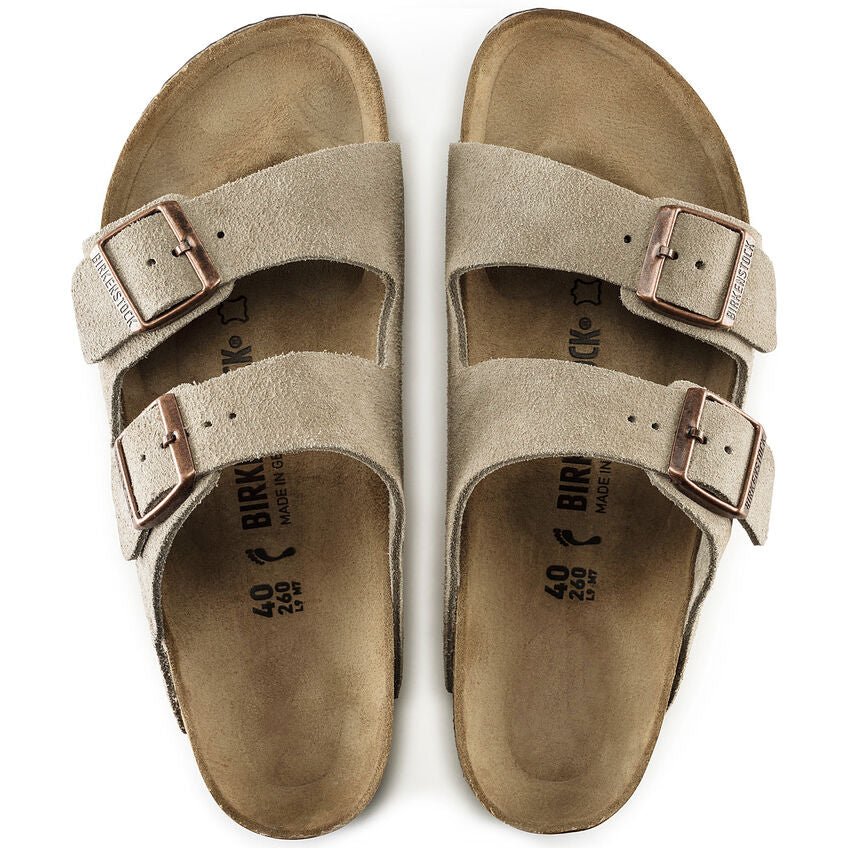 Birkenstock Arizona Suede Leather Narrow Taupe