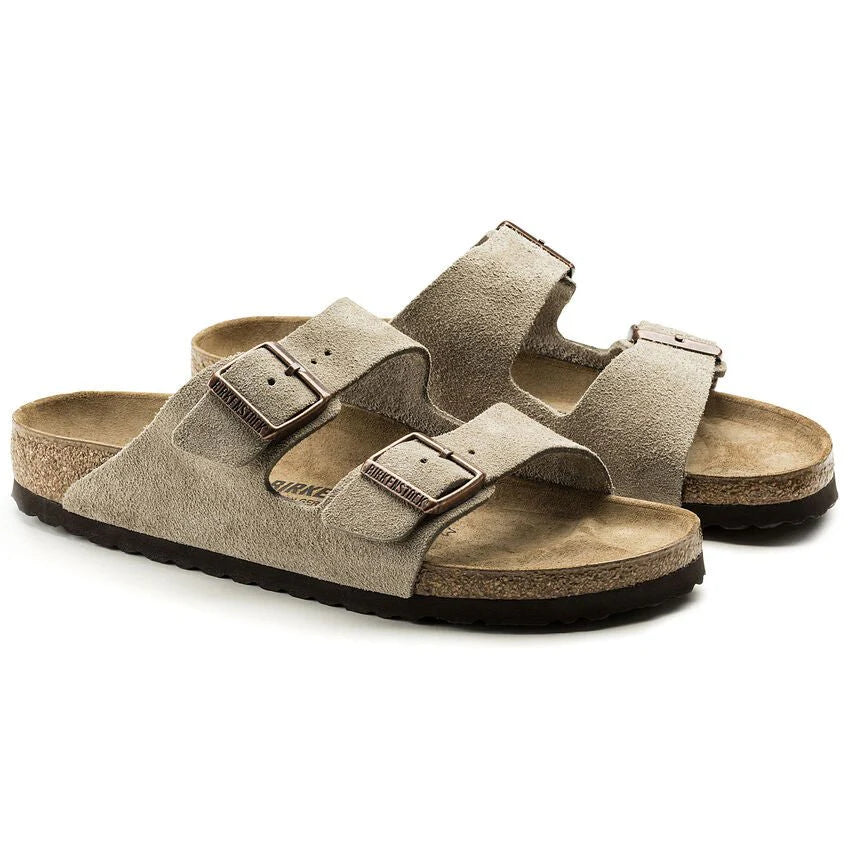 Birkenstock Arizona Suede Leather Narrow Taupe