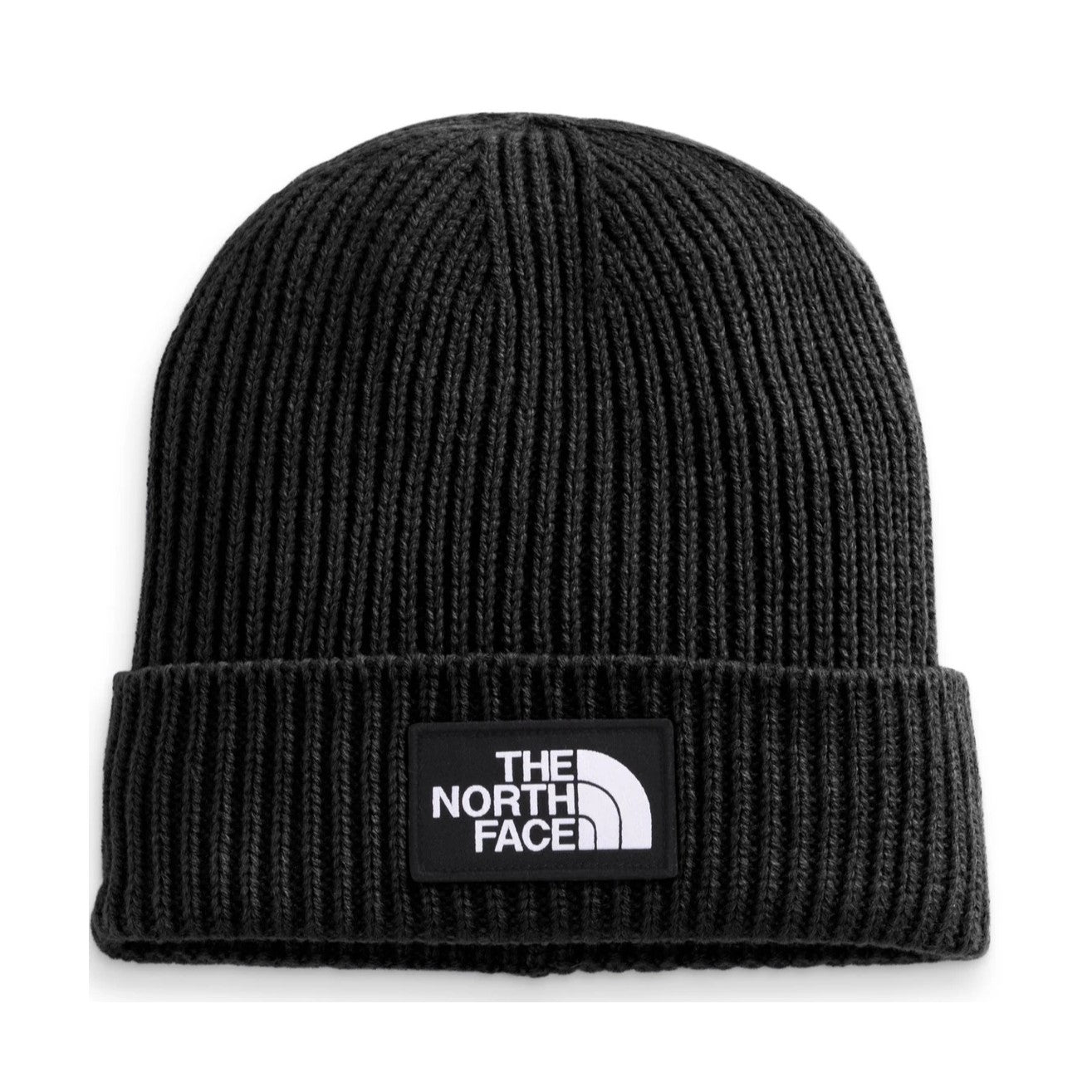 North Face TNF Logo Box Cuffed Beanie Black