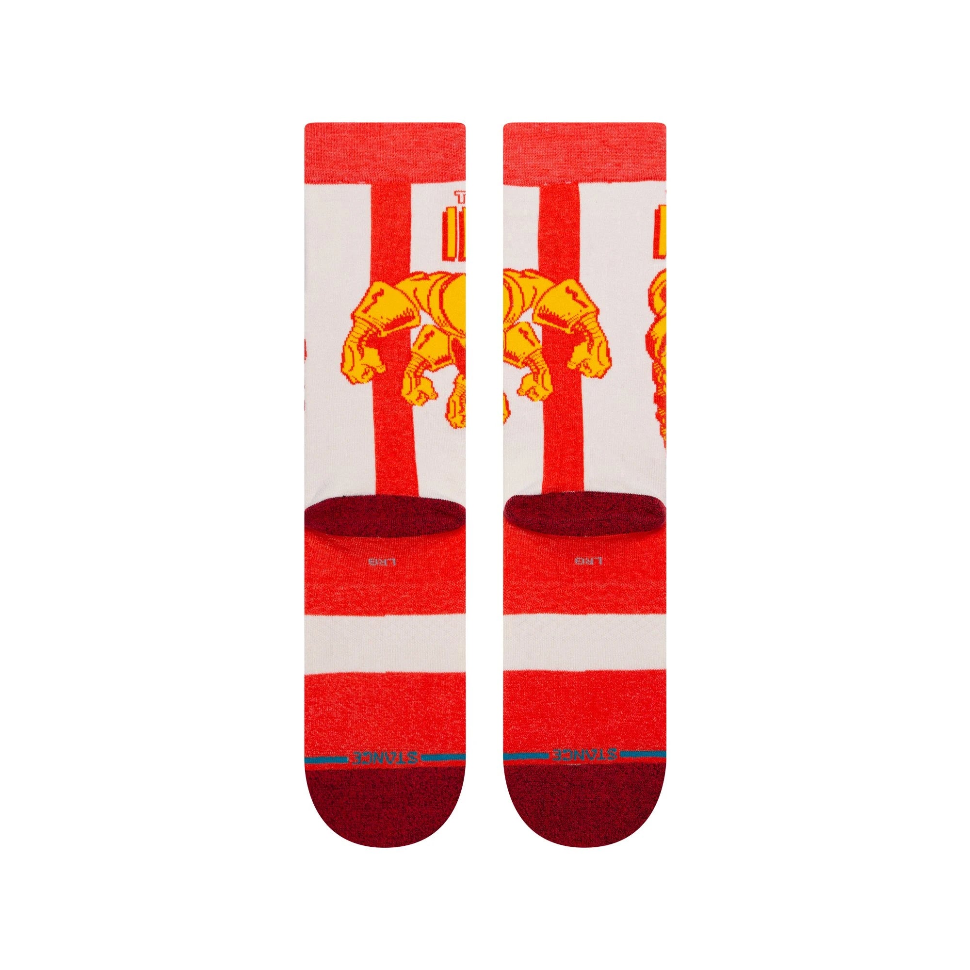 Stance Unisex Iron Man Marquee Crew Socks Red