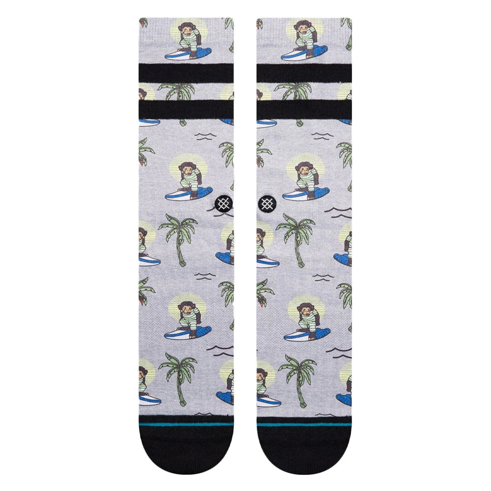 Stance Unisex Surfing Monkey Grey