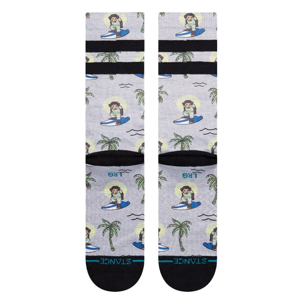 Stance Unisex Surfing Monkey Grey