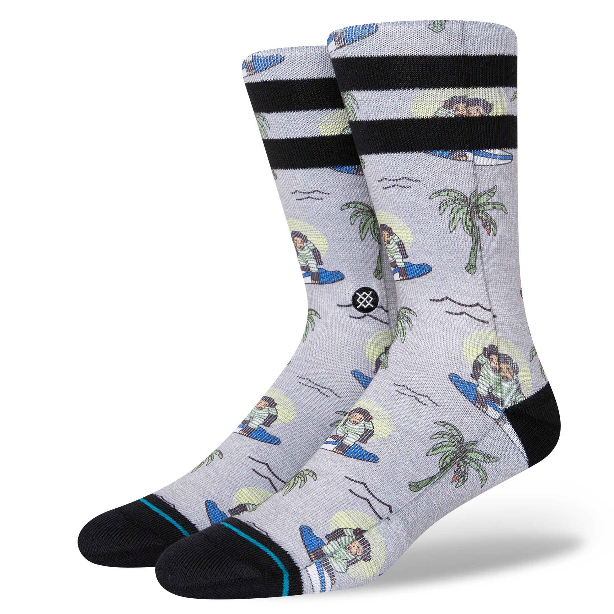 Stance Unisex Surfing Monkey Grey