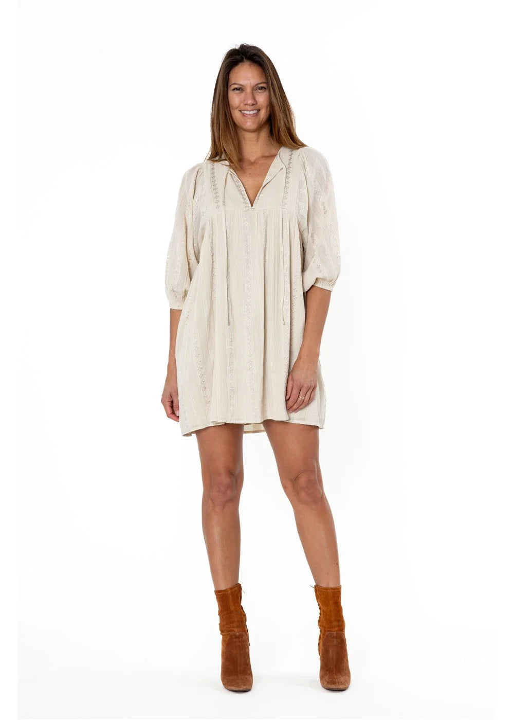 Amuse Womens Hold Me Woven Ss Dress Linen