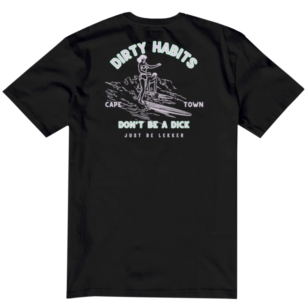 Dirty Habits Mens Surfer Ss Tee Black