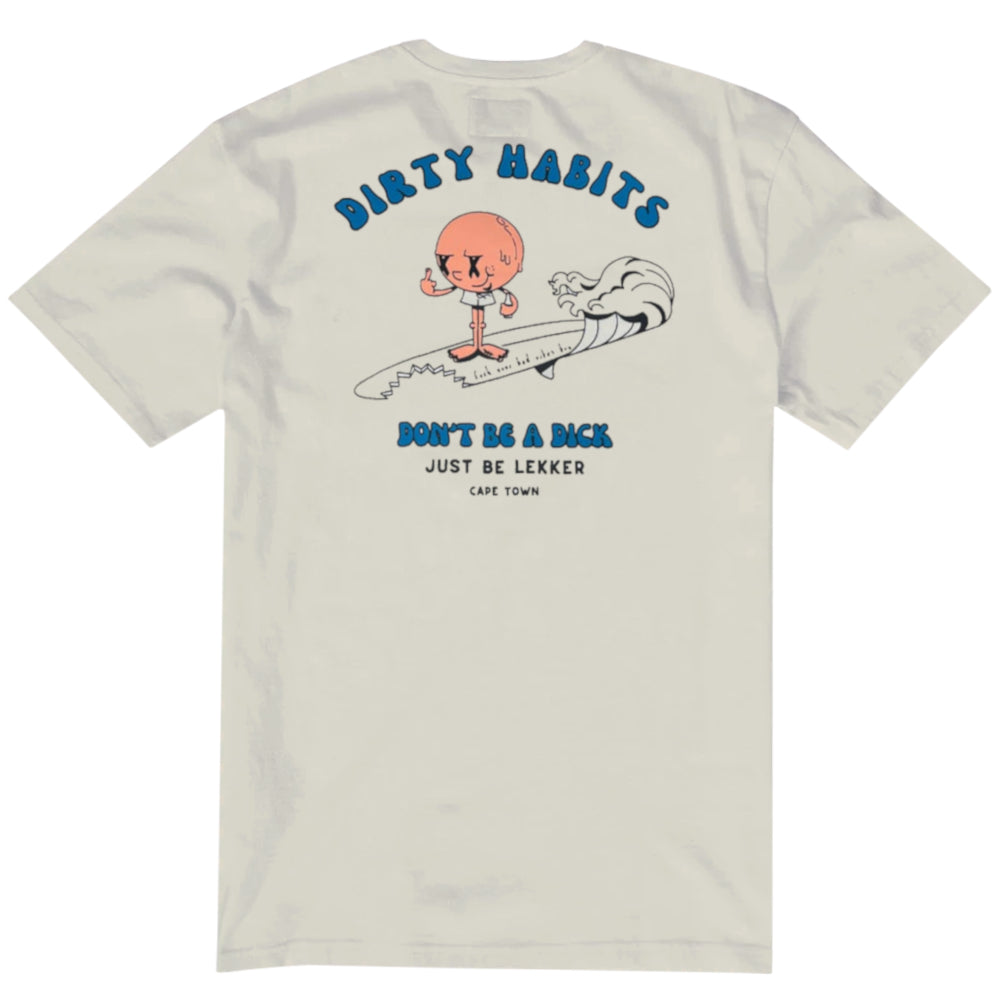 Dirty Habits Mens Dude Ss Tee Off White