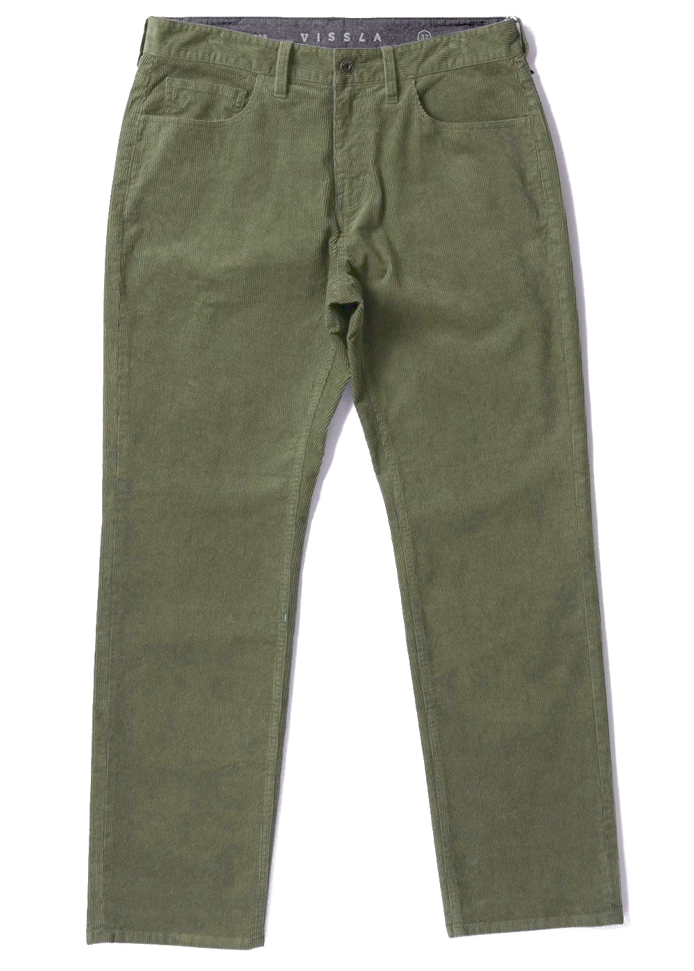 Vissla Mens Border C Cord 5 Pocket Pant Dark Olive