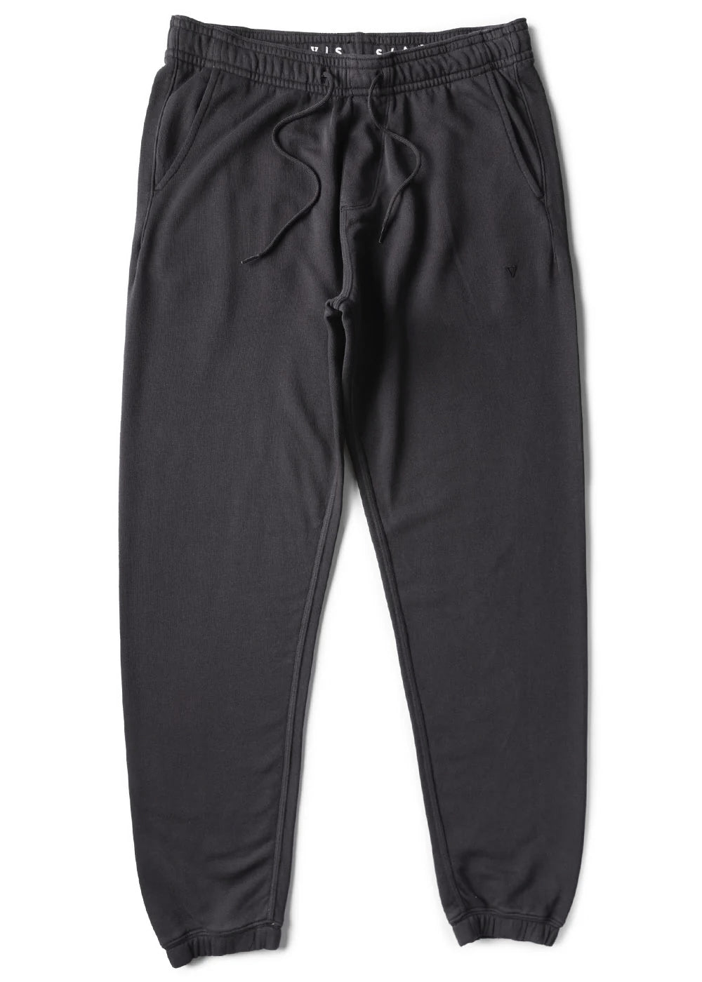 Vissla Mens Solid Sets Eco Elastic Sweatpant Black