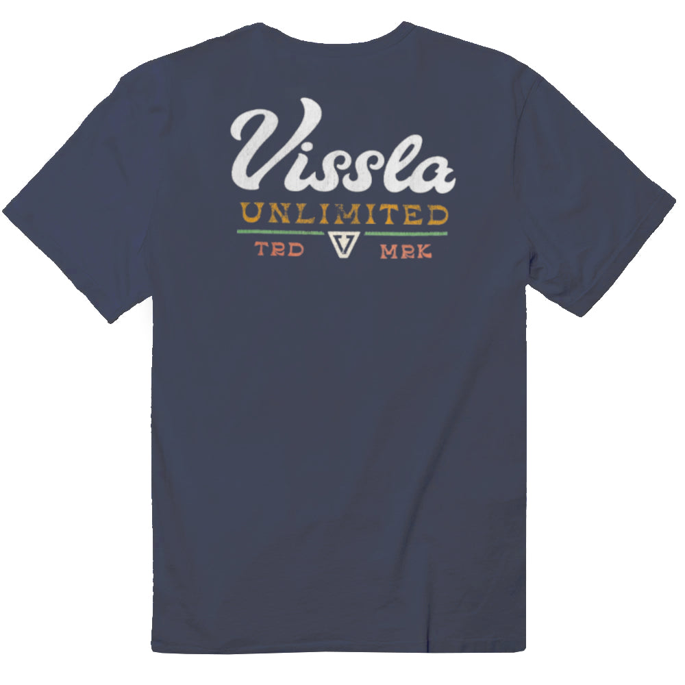 Vissla Mens Craftsmen Tee Dark Denim