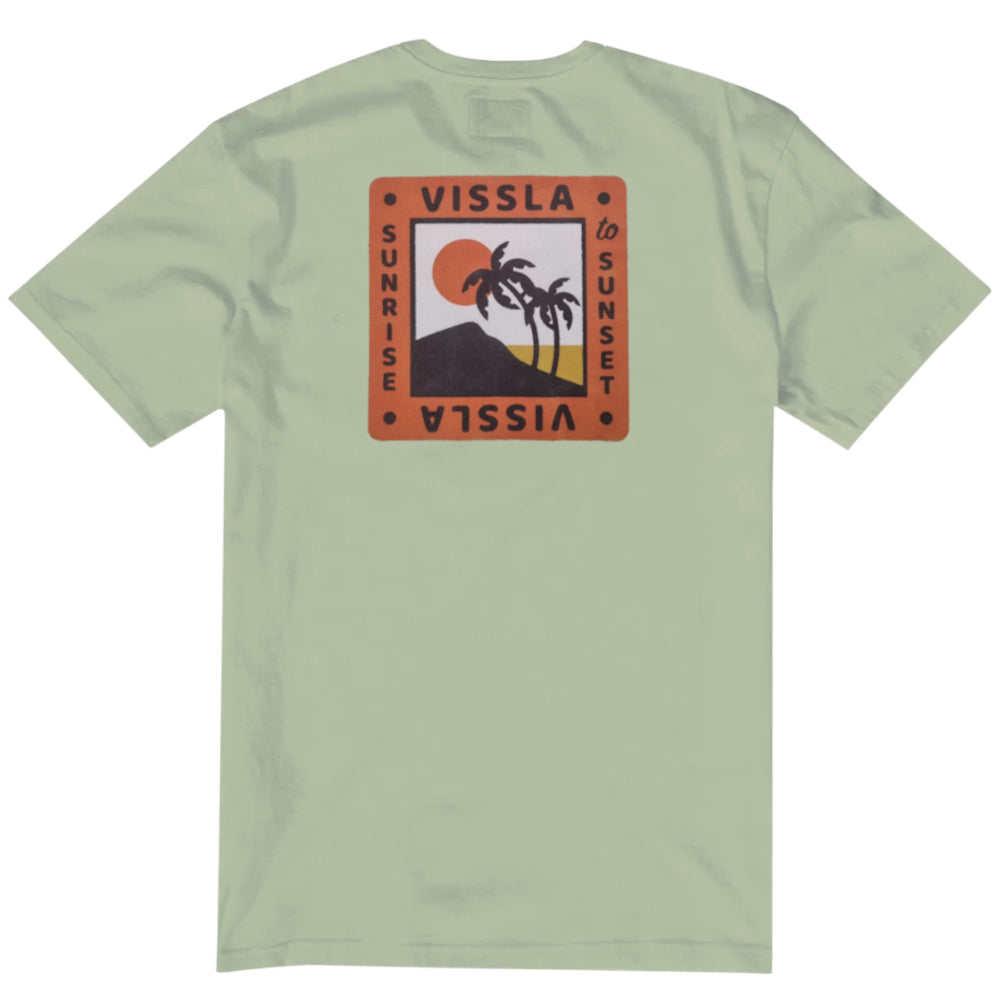 Vissla Mens Sunrise Tee Agave