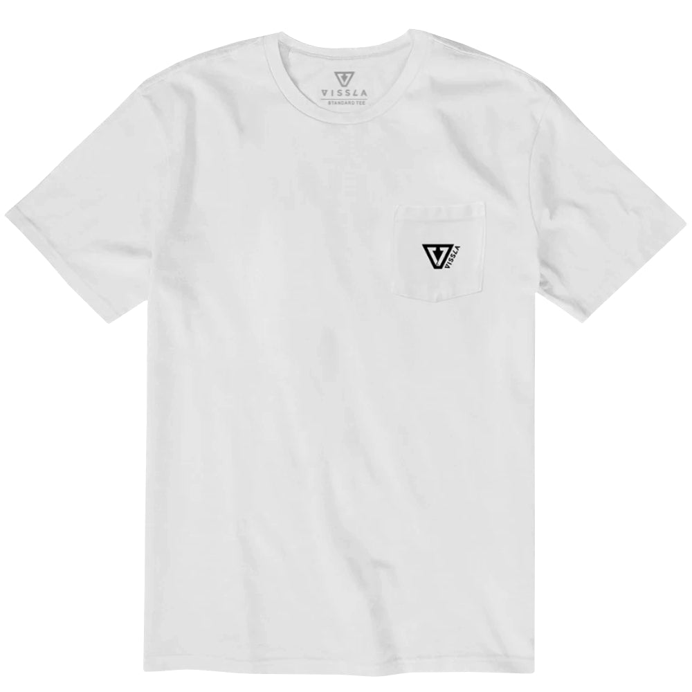 Vissla Mens Established Premium Pocket Tee White