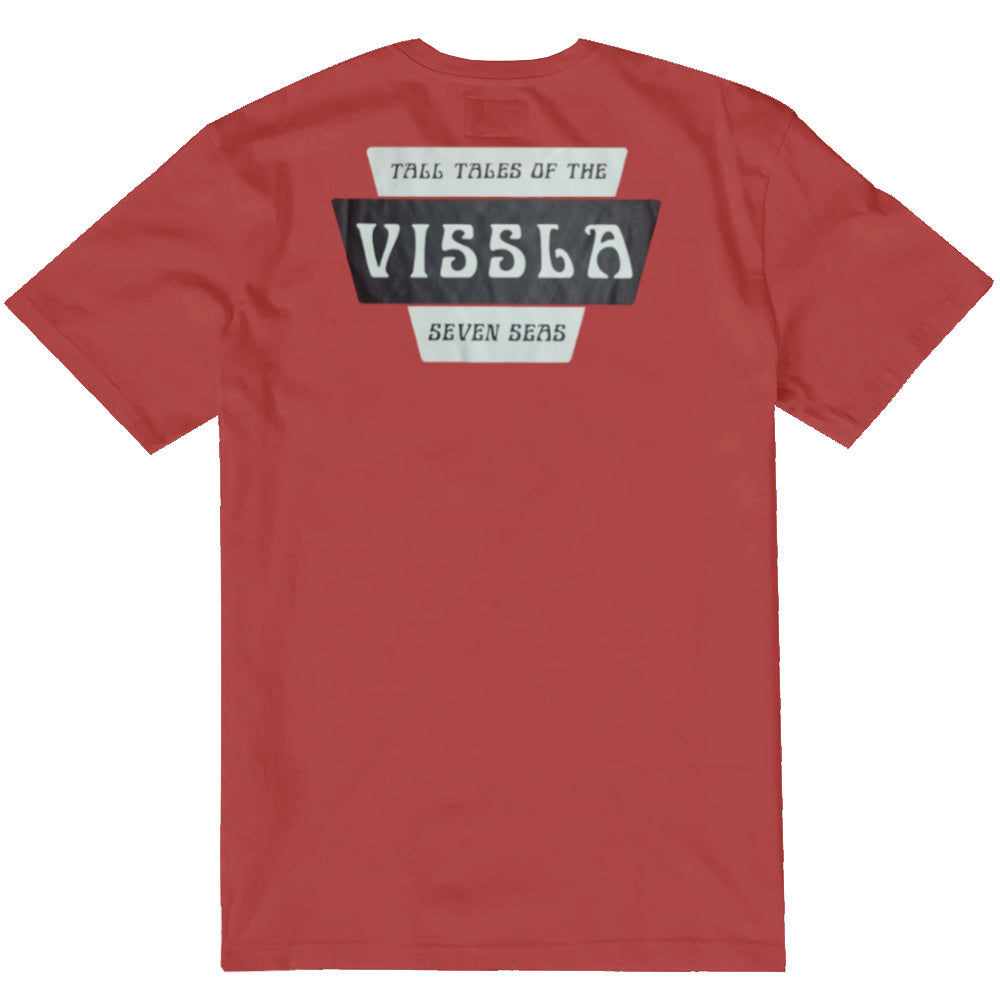 Vissla Mens Stacks Premium Pocket Tee Brick