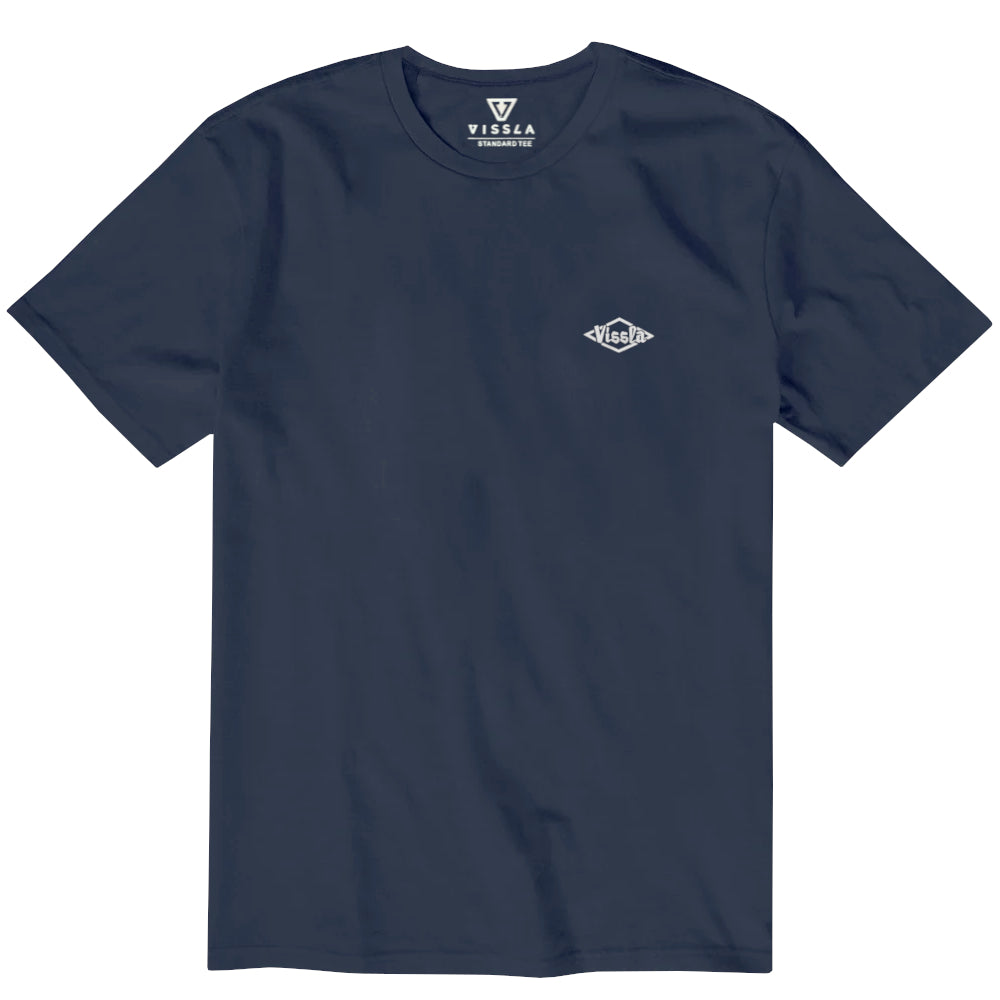 Vissla Mens Carved Ss Tee Dark Denim