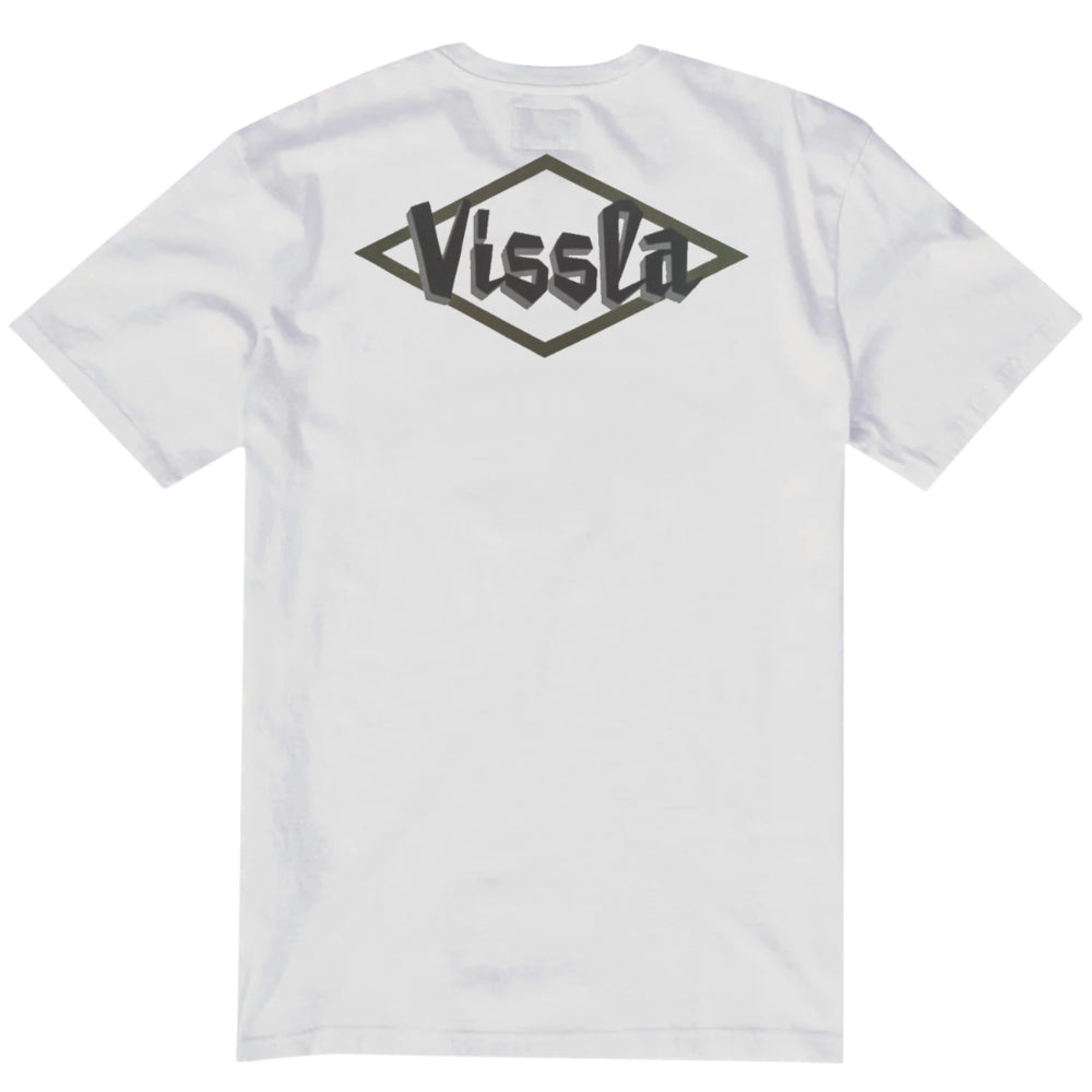 Vissla Mens Carved Ss Tee White