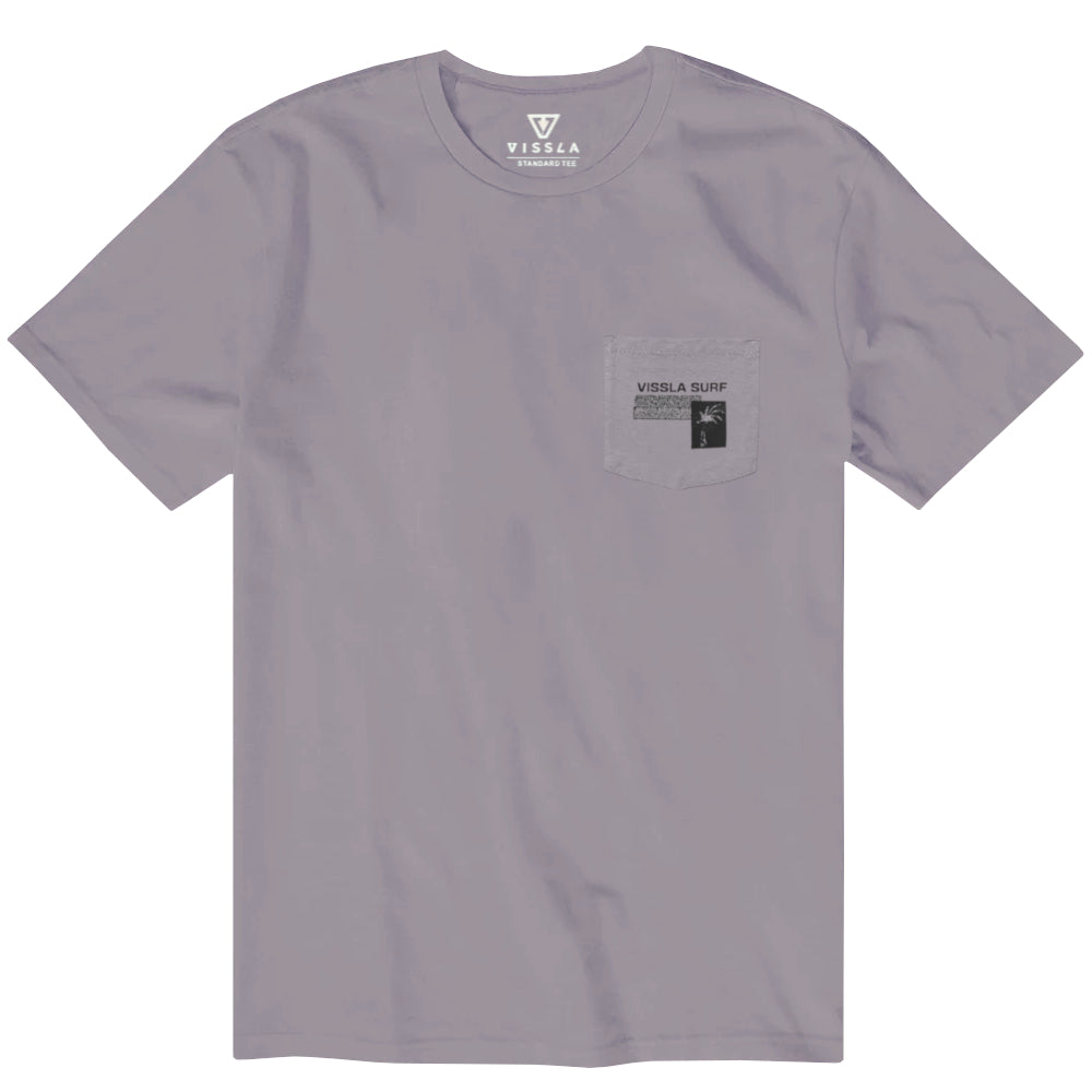 Vissla Mens Diamond Haze Ss Pocket Tee Dusty Lilac