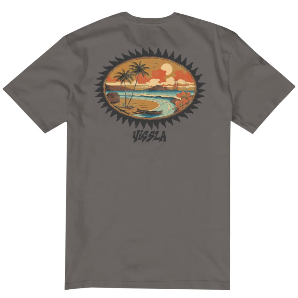 Vissla Mens Riviera Ss Pocket Tee Graphite