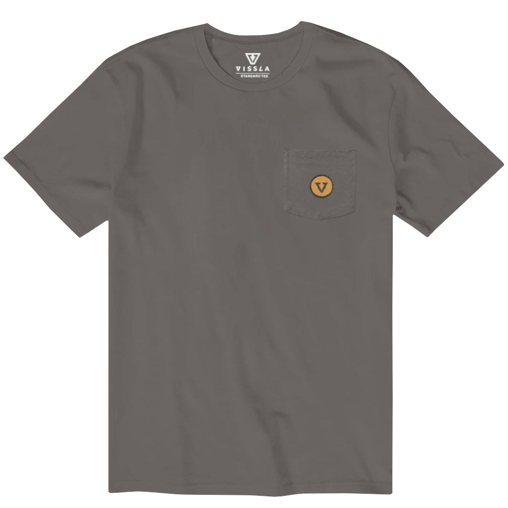 Vissla Mens Riviera Ss Pocket Tee Graphite