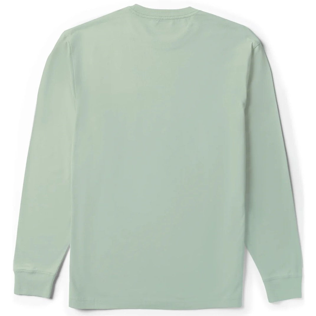 Vissla Mens Established Premium Ls Pocket Tee Agav