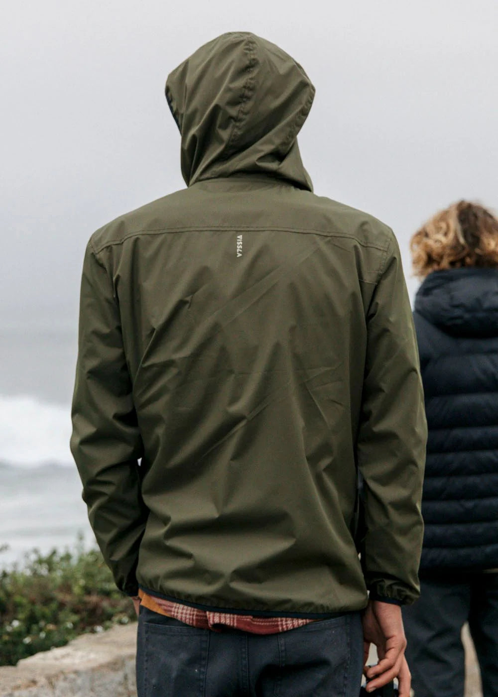 Vissla Mens Offshore ECO Windbreaker Dark Olive