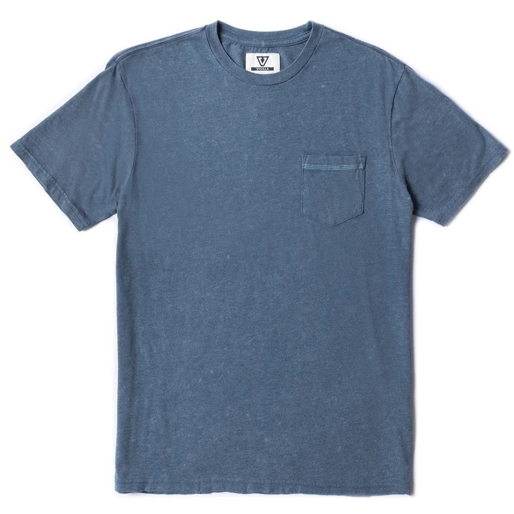 Vissla Mens Solid Sets Ss Pocket Tee Sea Water