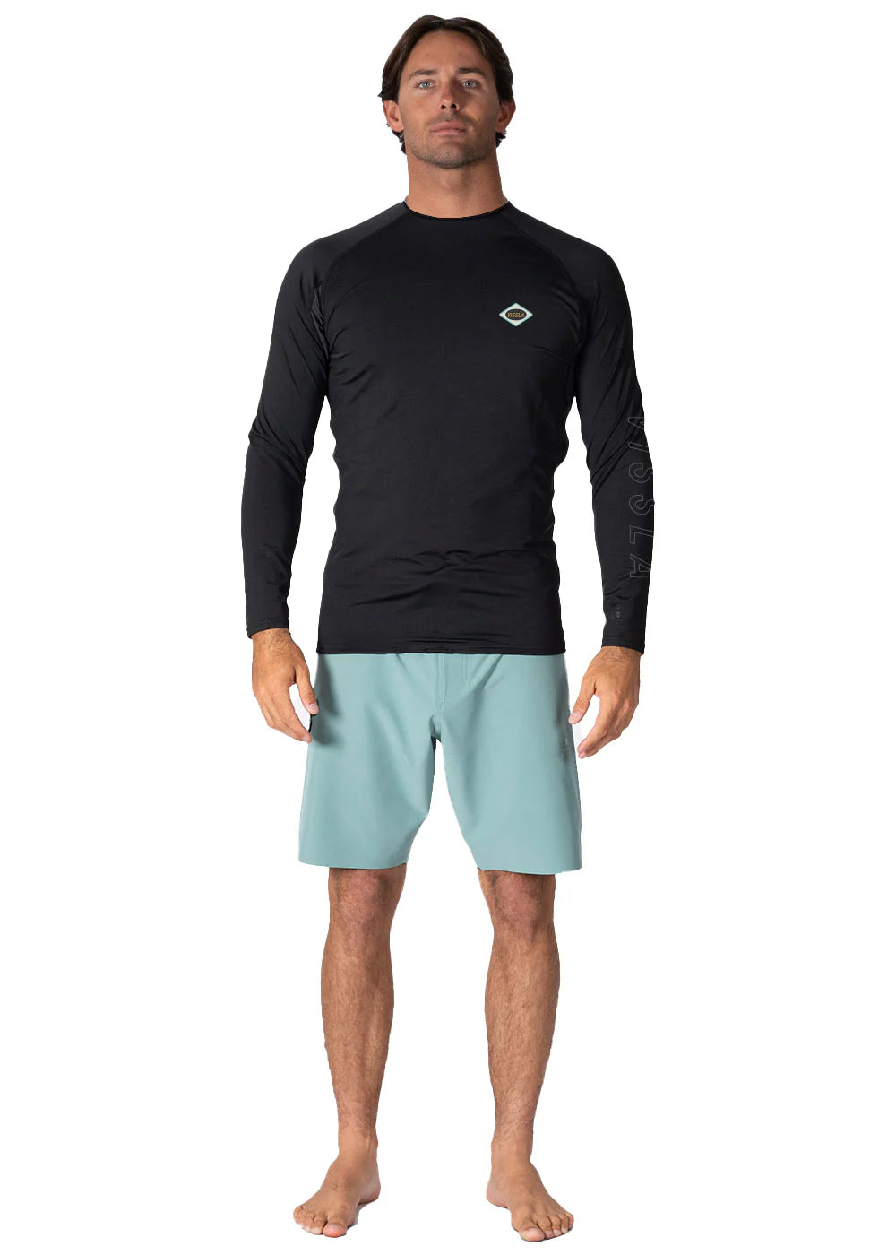 Vissla Mens Easy Seas ECO Ls Lycra Rashguard Black