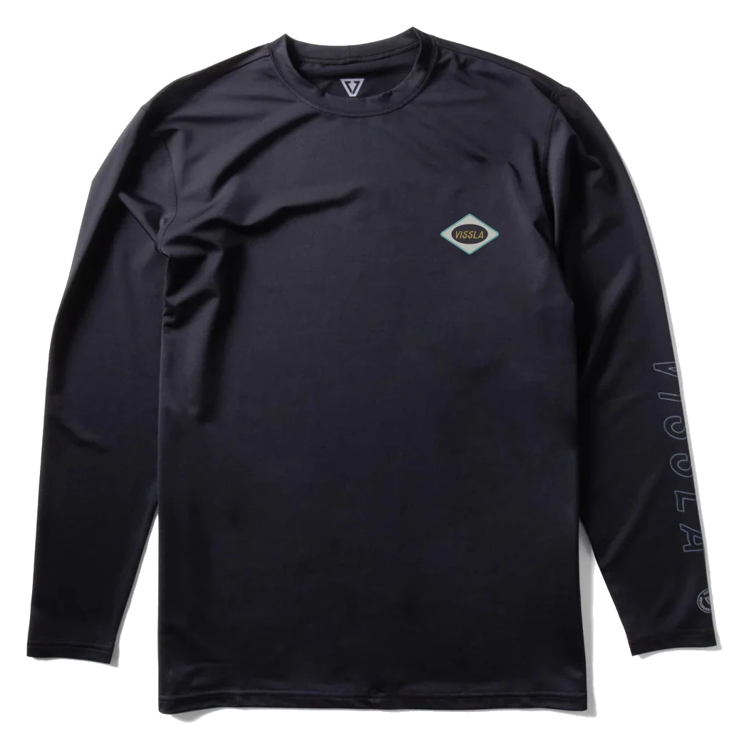 Vissla Mens Easy Seas ECO Ls Lycra Rashguard Black