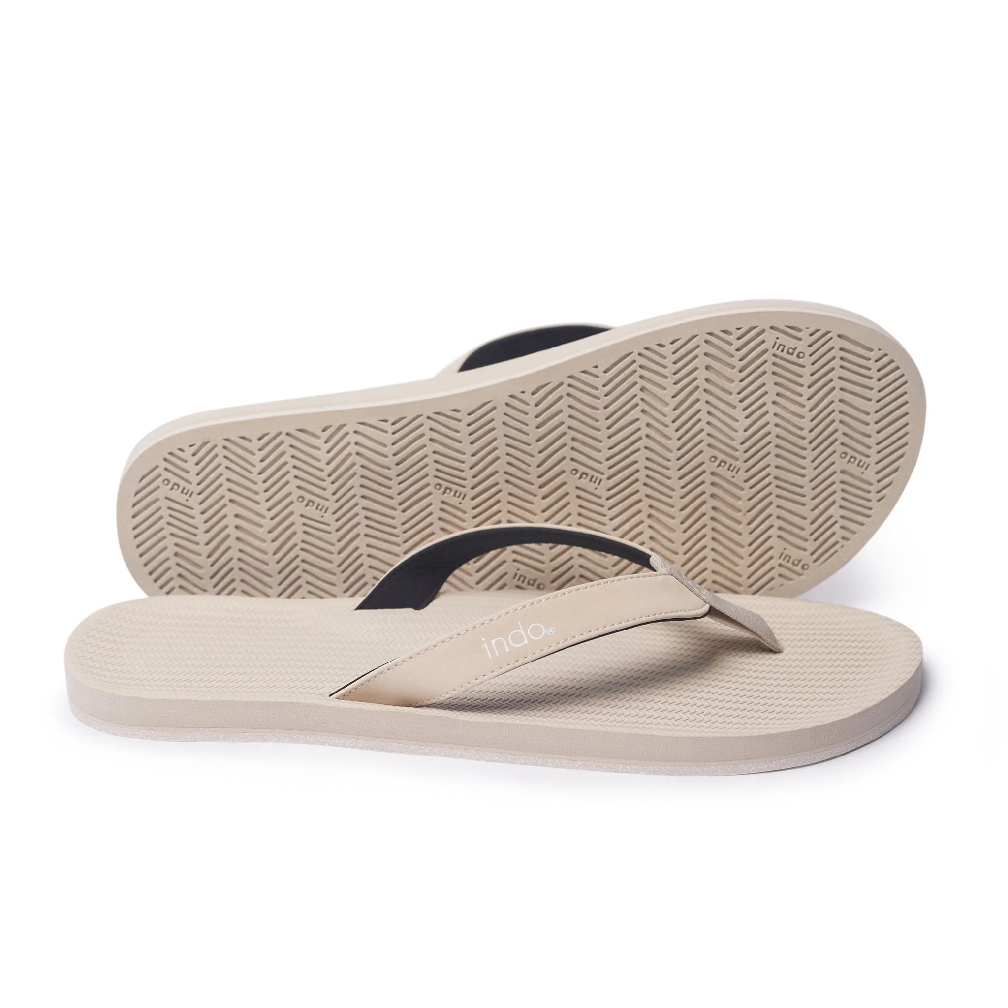 Indosole Mens Flip Flop Sandal Sea Salt