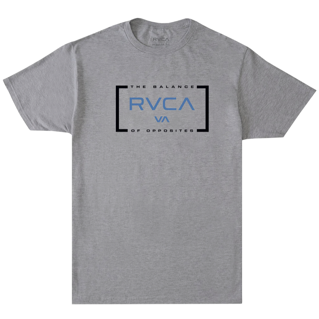 RVCA Mens Brackets Ss Tee Athletic Heather