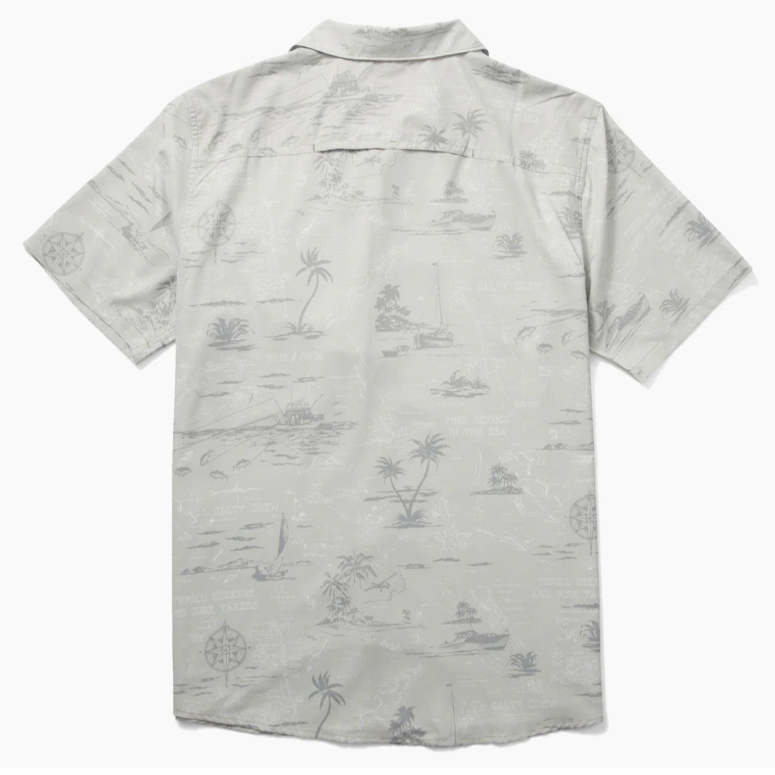 Salty Crew Mens Seafarer Ss Tech Woven Shirt Grey