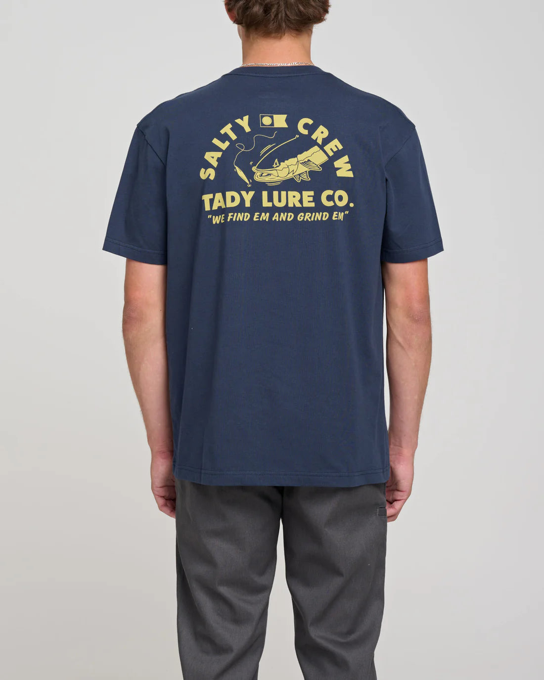 Salty Crew Tady Lure Co Premium Pocket Ss Tee Navy