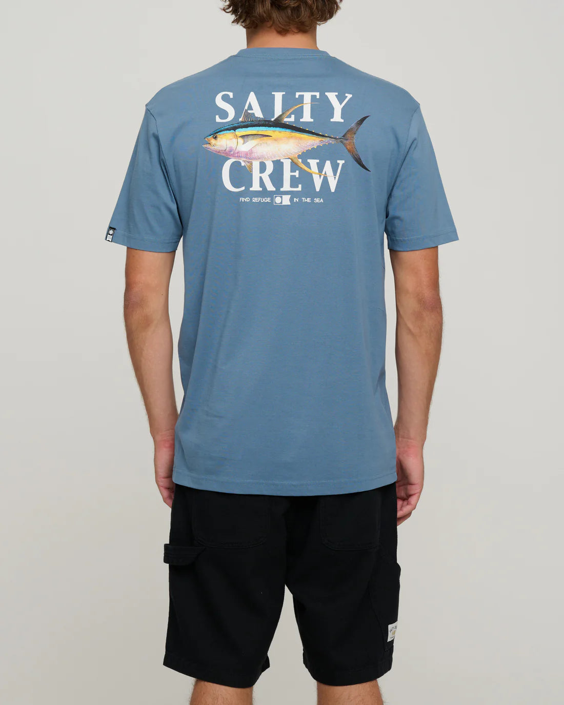 Salty Crew Mens Yellow Fin Ss Tee Dark Slate