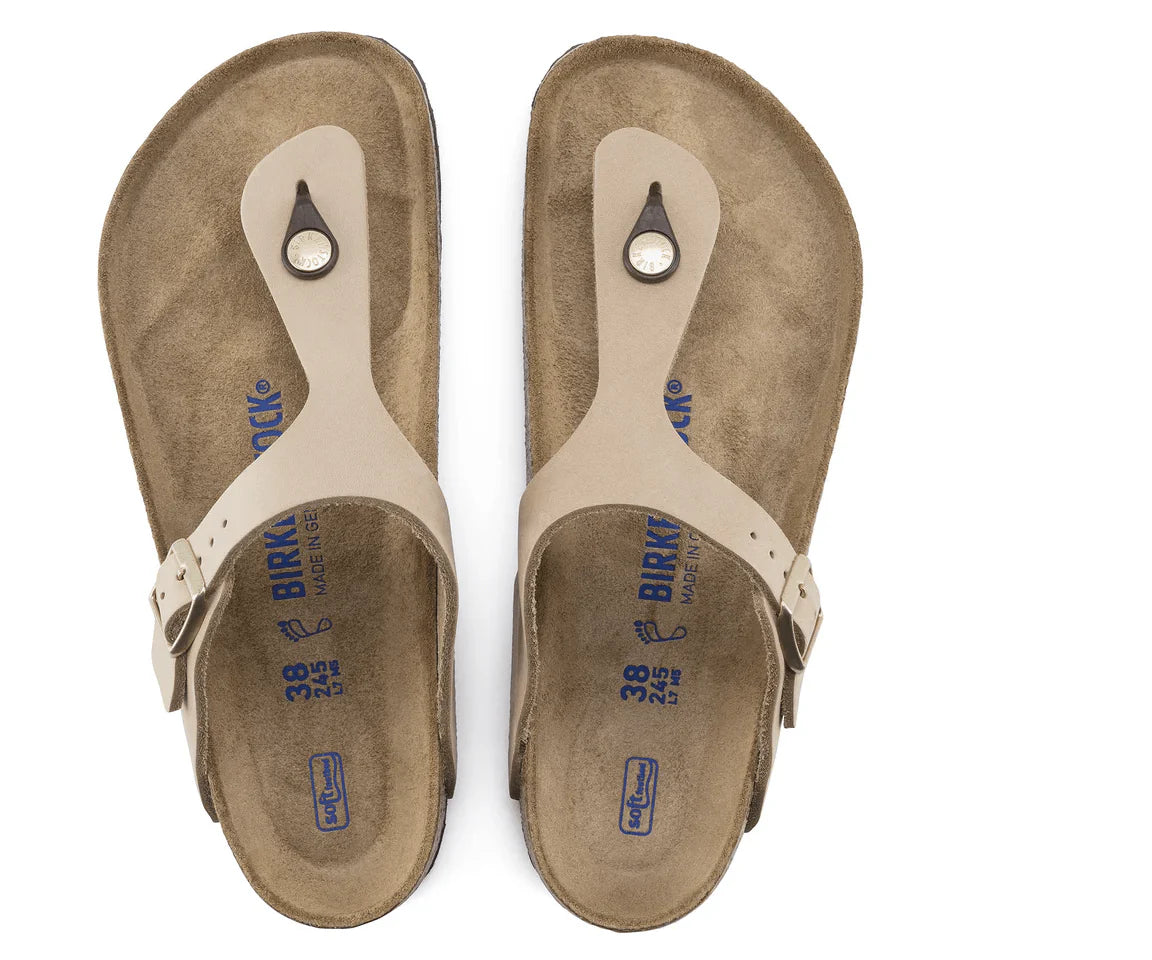 Birkenstock Gizeh Nubuck Leather Regular Sand