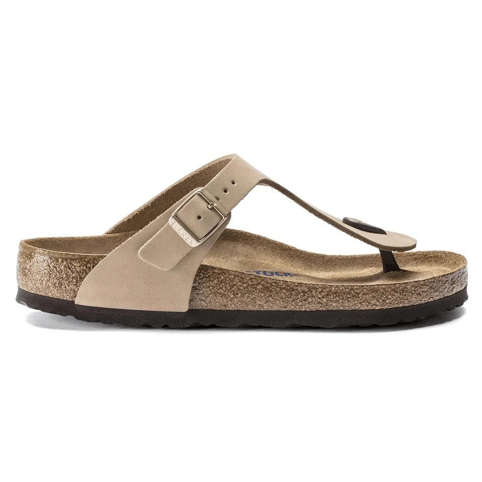 Birkenstock Gizeh Nubuck Leather Regular Sand