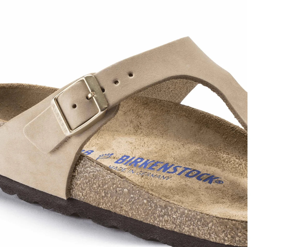 Birkenstock Gizeh Nubuck Leather Regular Sand