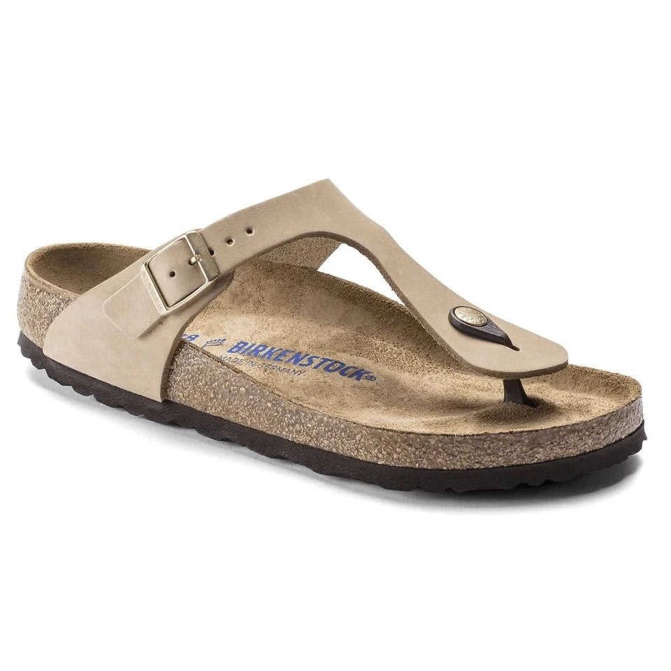 Birkenstock Gizeh Nubuck Leather Regular Sand