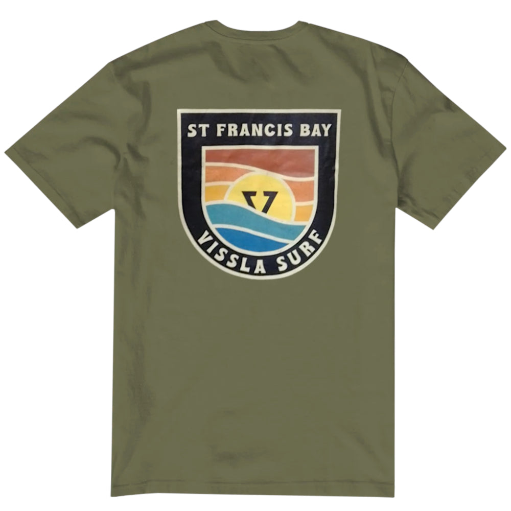 Vissla Boys St Francis Badge Tee Sage Green