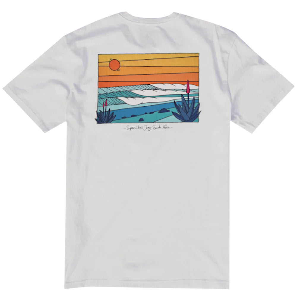 Vissla Mens Larmor X Supers Jbay Ss Tee White