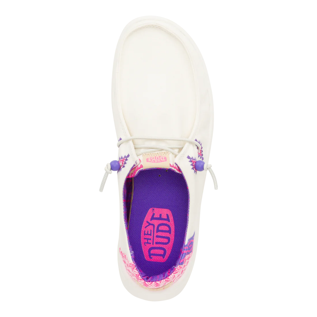 Hey Dude Womens Wendy Peak Woven White Pink