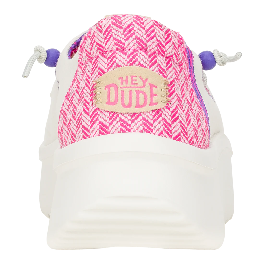 Hey Dude Womens Wendy Peak Woven White Pink