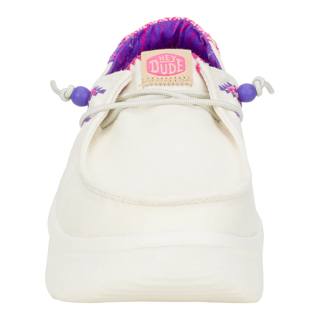 Hey Dude Womens Wendy Peak Woven White Pink