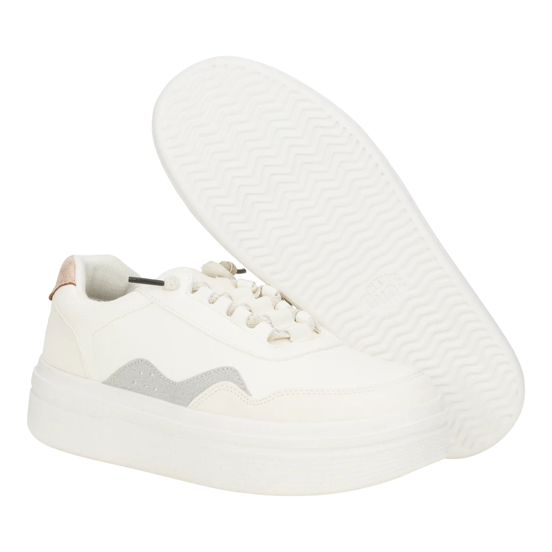 Hey Dude Womens Hudson Lift Metallic White